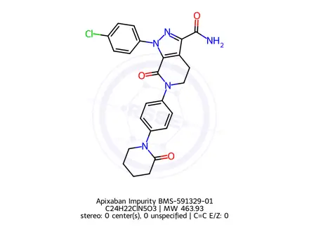 Chemical structure of Apixaban Impurity BMS-591329-01