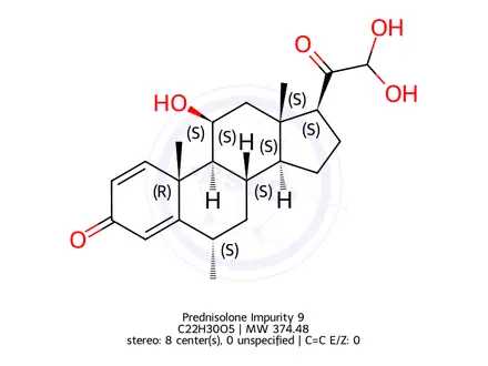 Chemical structure of Prednisolone Impurity 9