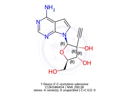 Chemical structure of 7-Deaza-2'-C-acetylene-adenosine