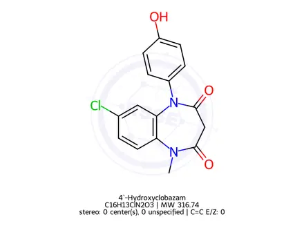 Chemical structure of 4`-Hydroxyclobazam