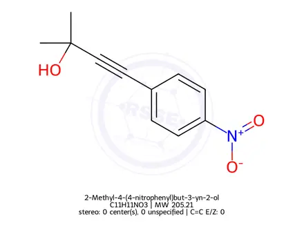 Chemical structure of 2-Methyl-4-(4-nitrophenyl)but-3-yn-2-ol