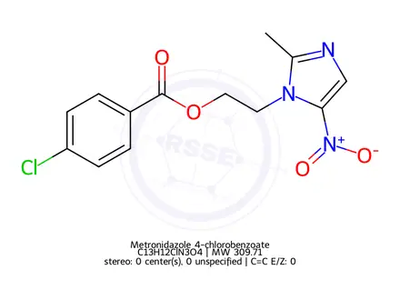 Chemical structure of Metronidazole 4-chlorobenzoate