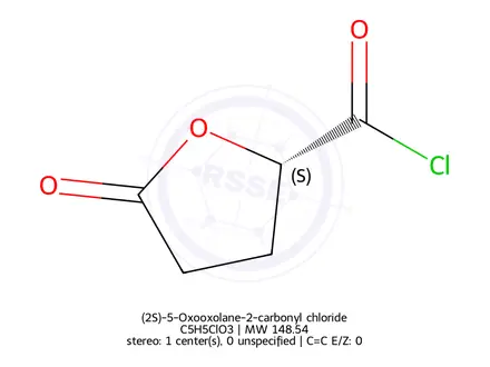 Chemical structure of (2S)-5-Oxooxolane-2-carbonyl chloride