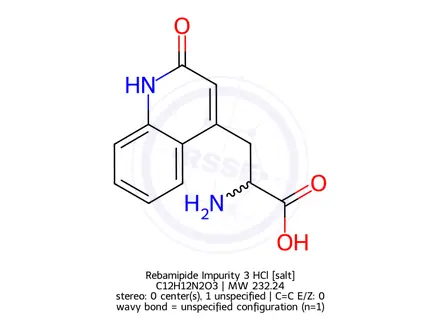 Chemical structure of Rebamipide Impurity 3 HCl