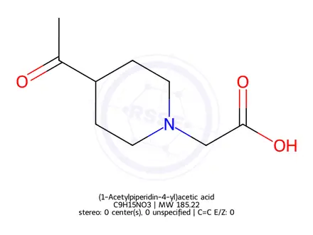 Chemical structure of (1-Acetylpiperidin-4-yl)acetic acid