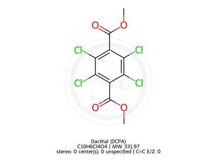 Chemical structure of Dacthal (DCPA)
