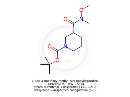 Chemical structure of 1-Boc-3-(methoxy-methyl-carbamoyl)piperidine