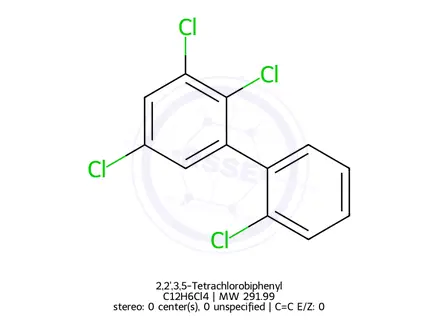 Chemical structure of 2,2',3,5-Tetrachlorobiphenyl