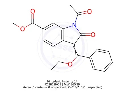 Chemical structure of Nintedanib Impurity 14