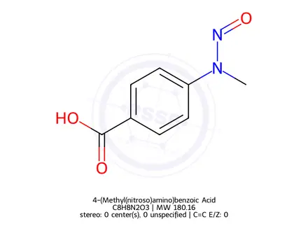 Chemical structure of 4-(Methyl(nitroso)amino)benzoic Acid