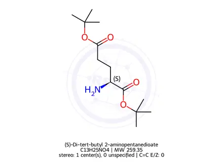 Chemical structure of (S)-Di-tert-butyl 2-aminopentanedioate