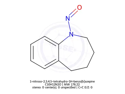 Chemical structure of 1-nitroso-2,3,4,5-tetrahydro-1H-benzo[b]azepine