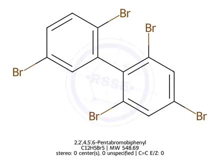 Chemical structure of 2,2',4,5',6-Pentabromobiphenyl