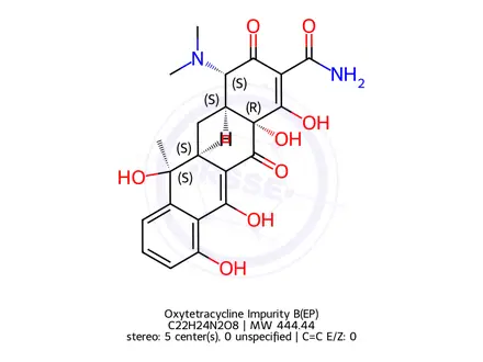 Chemical structure of Oxytetracycline Impurity B(EP)
