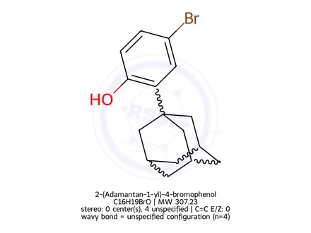 Chemical structure of 2-(Adamantan-1-yl)-4-bromophenol