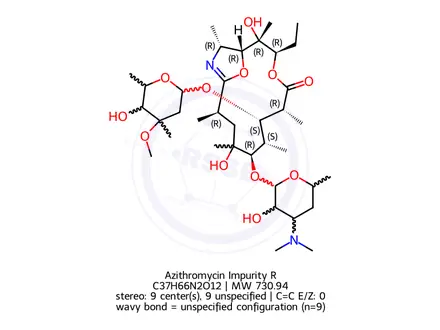 Chemical structure of Azithromycin Impurity R