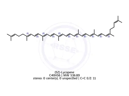 Chemical structure of (5Z)-Lycopene