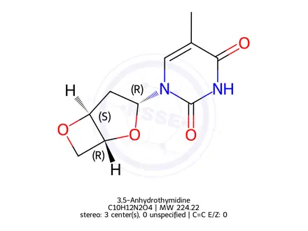 Chemical structure of 3,5-Anhydrothymidine
