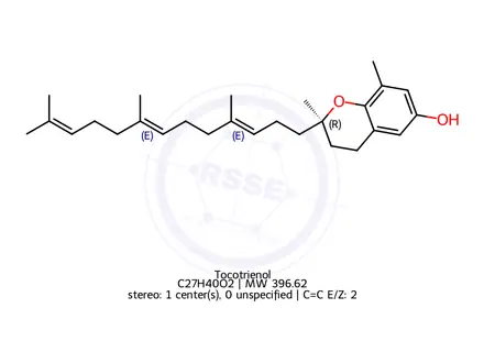Chemical structure of δ-Tocotrienol