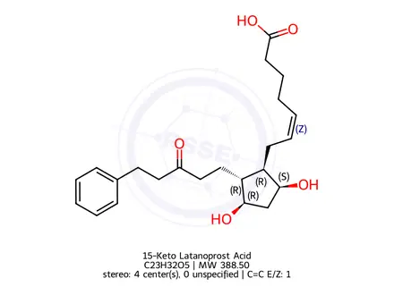 Chemical structure of 15-Keto Latanoprost Acid