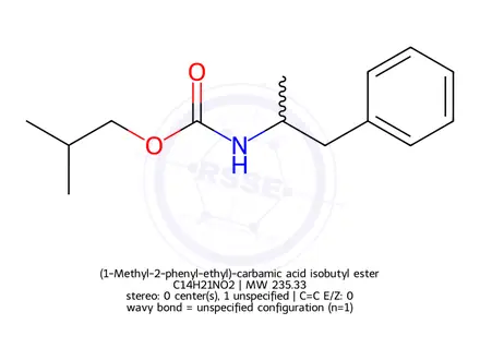 Chemical structure of (1-Methyl-2-phenyl-ethyl)-carbamic acid isobutyl ester