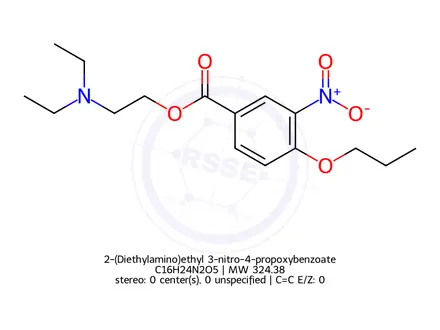 Chemical structure of 2-(Diethylamino)ethyl 3-nitro-4-propoxybenzoate