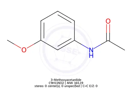 Chemical structure of 3-Methoxyacetanilide