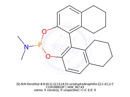 Chemical structure of (S)-N,N-Dimethyl-8,9,10,11,12,13,14,15-octahydrodinaphtho-[2,1-d:1,2-f][1,3,2]dioxaphosphepin-4-amin