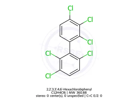 Chemical structure of 2,2',3,3',4,6'-Hexachlorobiphenyl