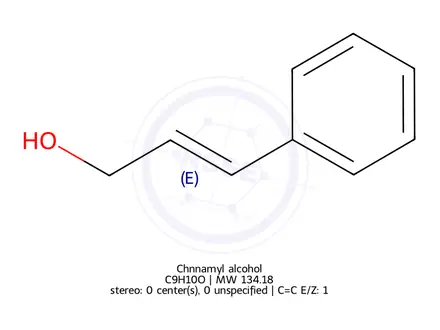 Chemical structure of Chnnamyl alcohol