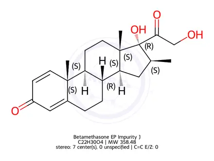 Chemical structure of Betamethasone EP Impurity J