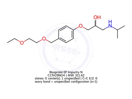 Chemical structure of Bisoprolol EP Impurity N