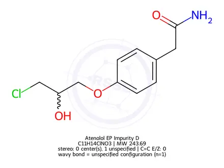 Chemical structure of Atenolol EP Impurity D