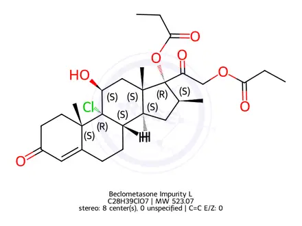 Chemical structure of Beclometasone Impurity L