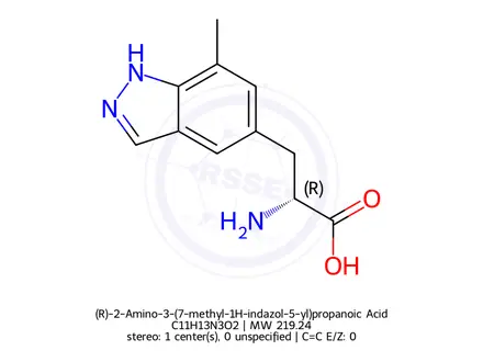Chemical structure of (R)-2-Amino-3-(7-methyl-1H-indazol-5-yl)propanoic Acid