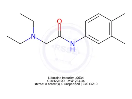 Chemical structure of Lidocaine Impurity L0634