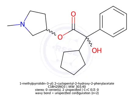 Chemical structure of Glycopyrronium Bromide EP Impurity G