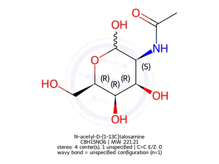 Chemical structure of N-acetyl-D-talosamine