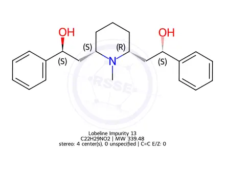 Chemical structure of Lobeline Impurity 13