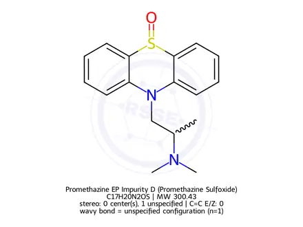 Chemical structure of Promethazine EP Impurity D (Promethazine Sulfoxide)