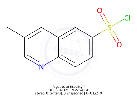 Chemical structure of Argatroban impurity J