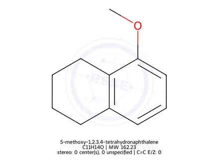Chemical structure of 5-methoxy-1,2,3,4-tetrahydronaphthalene