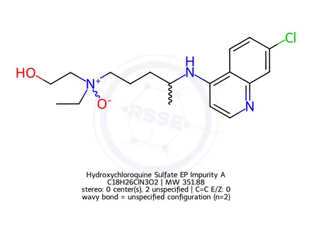 Chemical structure of Hydroxychloroquine EP Impurity A