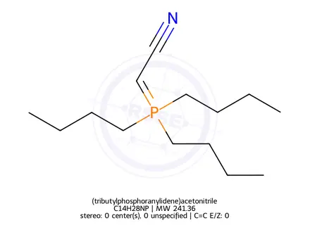 Chemical structure of (tributylphosphoranylidene)acetonitrile