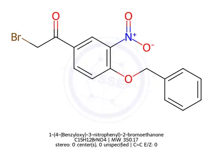 Chemical structure of 1-(4-(Benzyloxy)-3-nitrophenyl)-2-bromoethanone