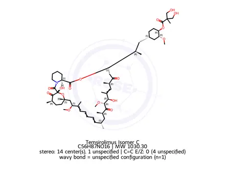 Chemical structure of Temsirolimus Isomer C