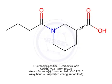 Chemical structure of 1-Butanoylpiperidine-3-carboxylic acid
