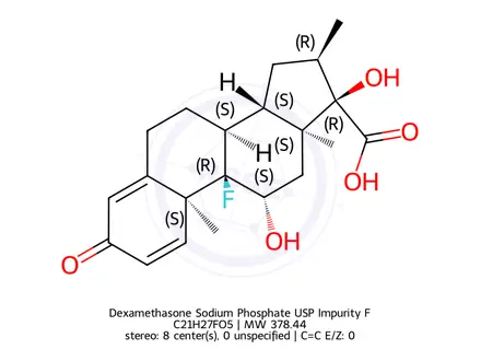 Chemical structure of Dexamethasone Sodium Phosphate USP Impurity F