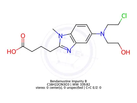 Chemical structure of Bendamustine Impurity B