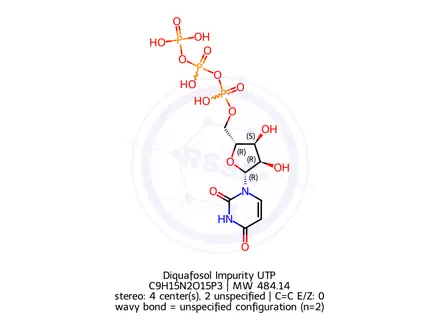 Chemical structure of Uridine 5'-Triphosphate Tris Salt